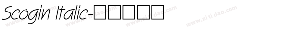 Scogin Italic字体转换